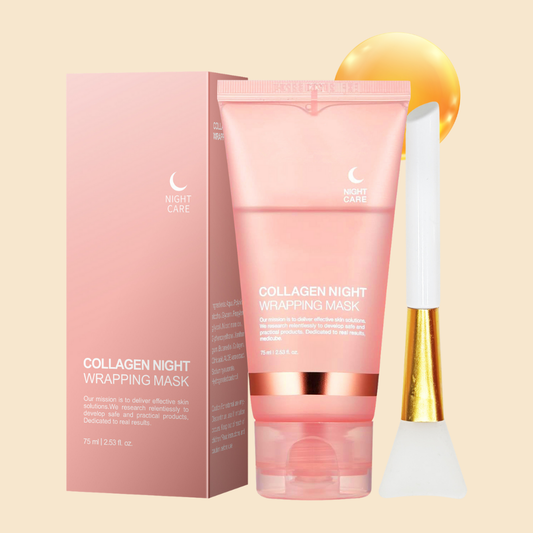 Glowskin Koreanische Kollagen-Nachtmaske – inklusive Premium-Pinsel