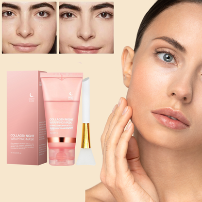 Glowskin Koreanische Kollagen-Nachtmaske – inklusive Premium-Pinsel