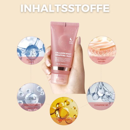 Glowskin Koreanische Kollagen-Nachtmaske – inklusive Premium-Pinsel