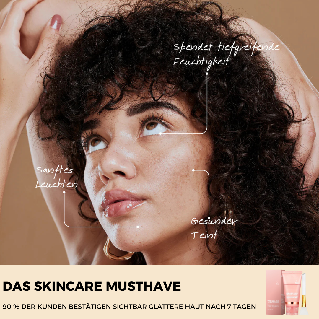 Glowskin Koreanische Kollagen-Nachtmaske – inklusive Premium-Pinsel